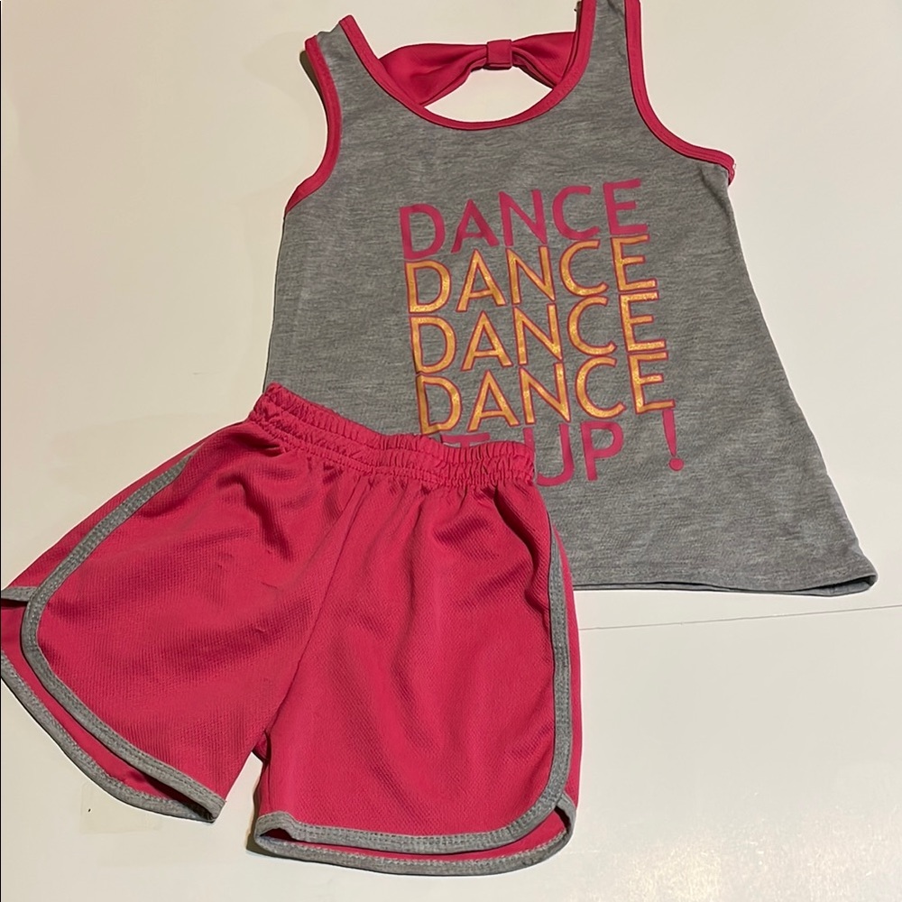 Kids Dance Costume Set - Gray and Pink